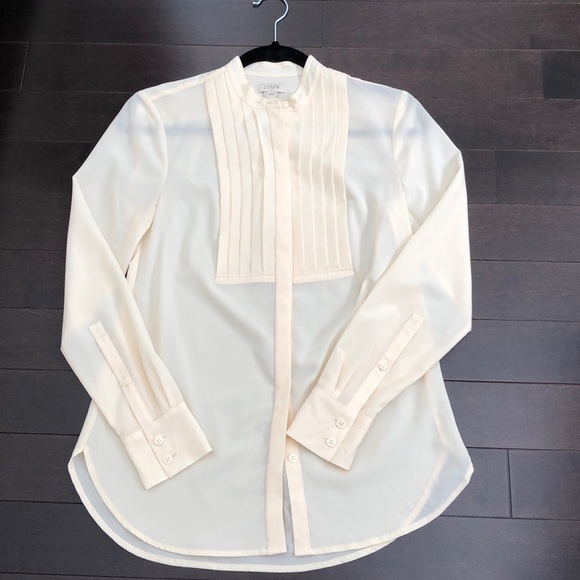 JCrew Tuxedo Blouse - Picture 2 of 8